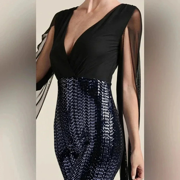 VENUS🖤🪩Black Jumpsuit with Sequin bottom 🪩🖤 size Large NWOT - Picture 12 of 13